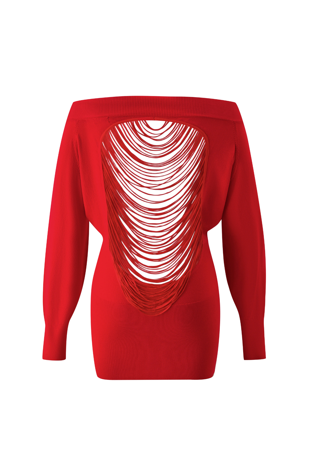 ADRYANA KNIT DRESS - RED