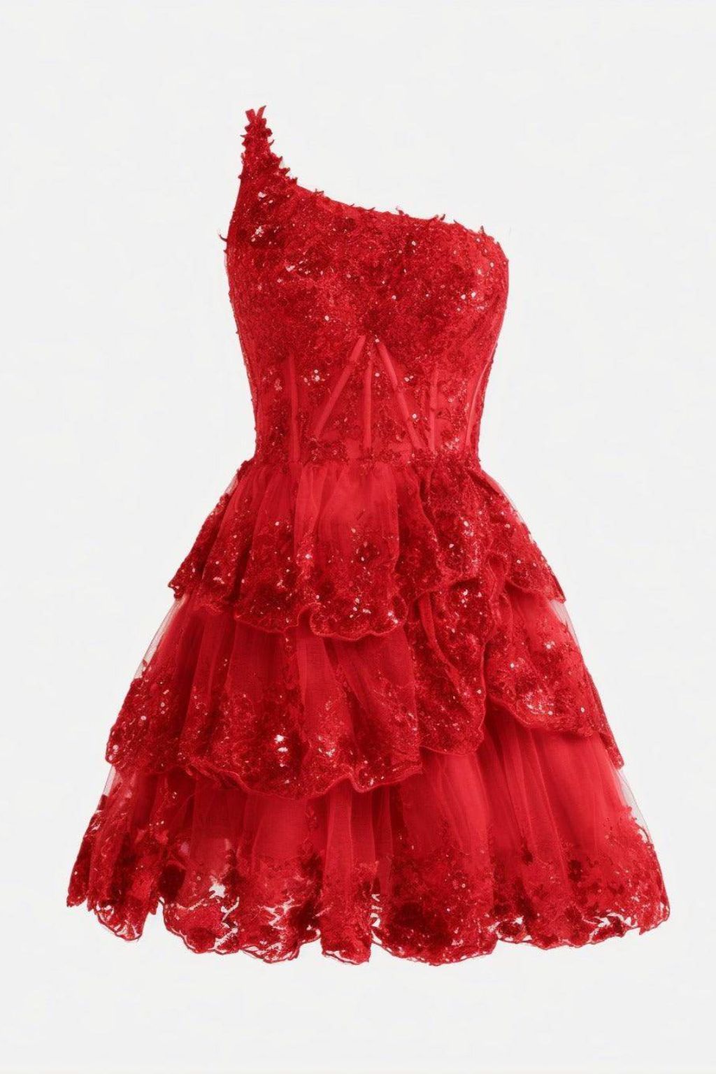 A-line Short Mini Tulle Prom Dress CS0420