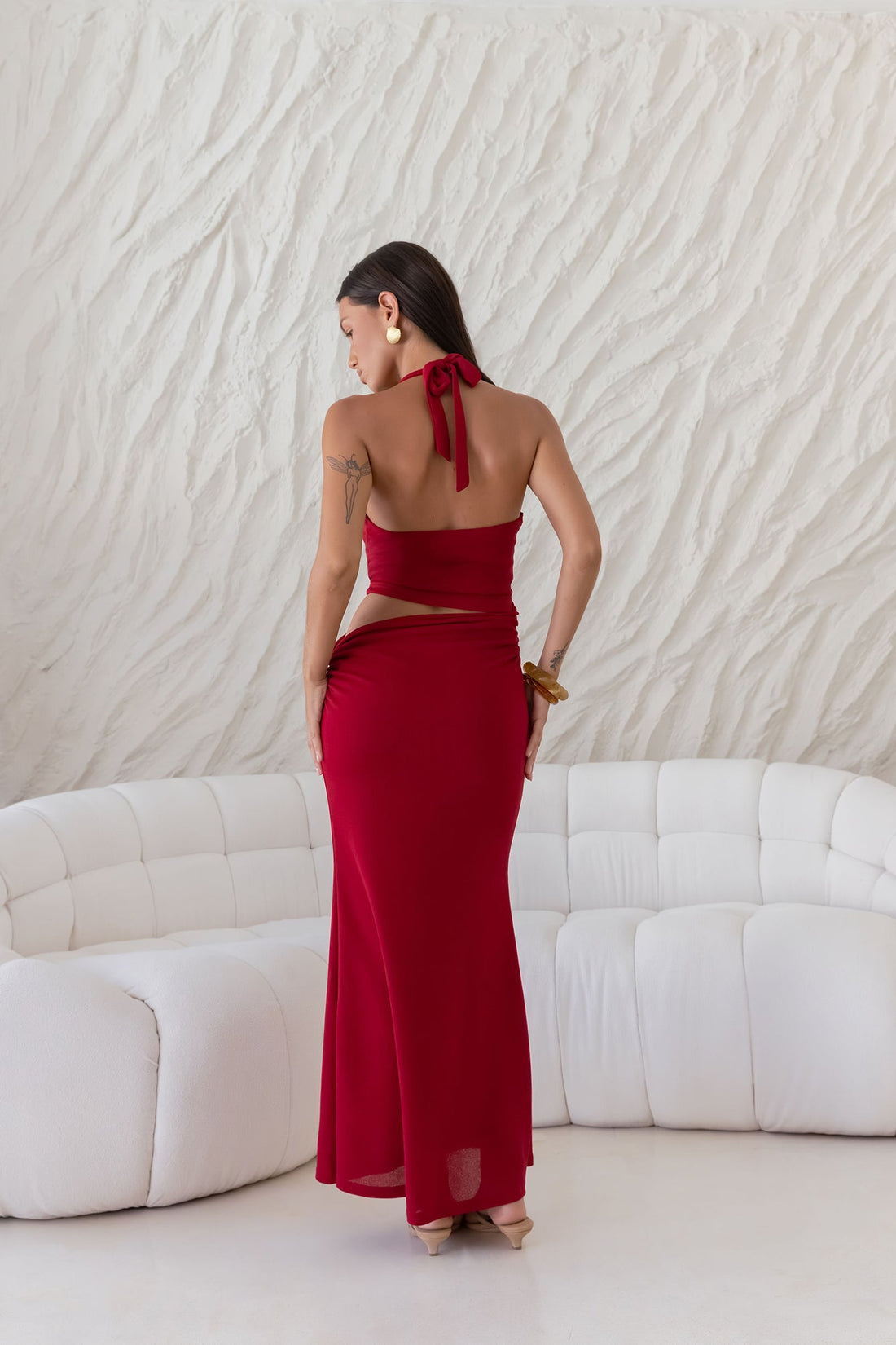 Horizon Hunter Maxi Dress Maroon