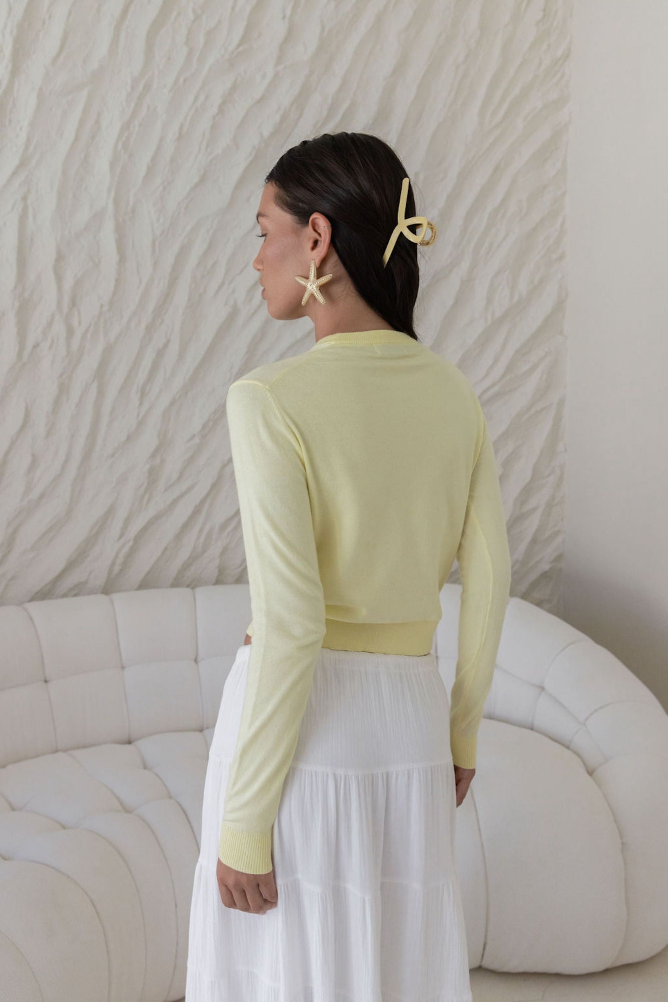 Cardi Season Long Sleeve Cardigan Yellow