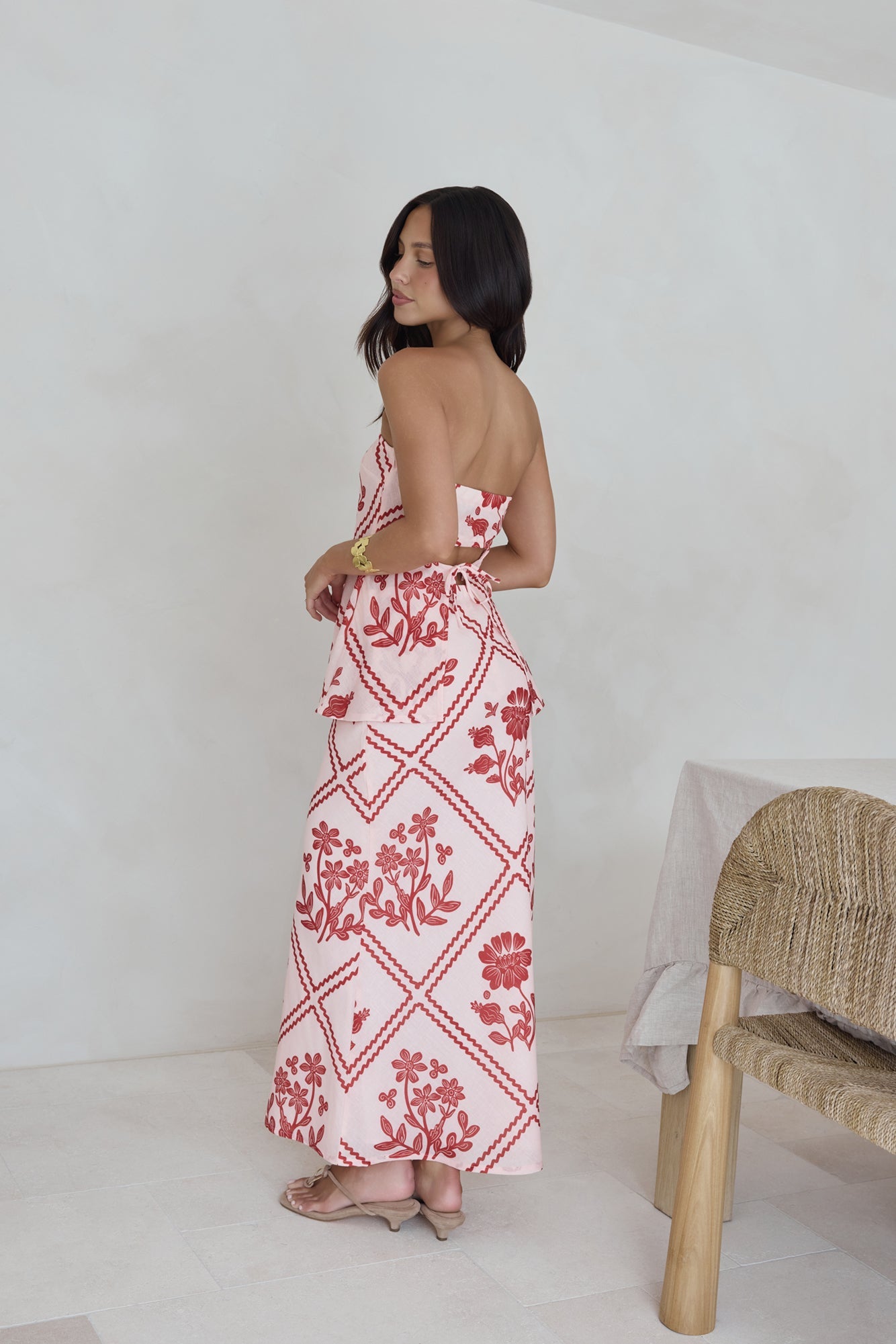 Minimale Maxi Skirt Red