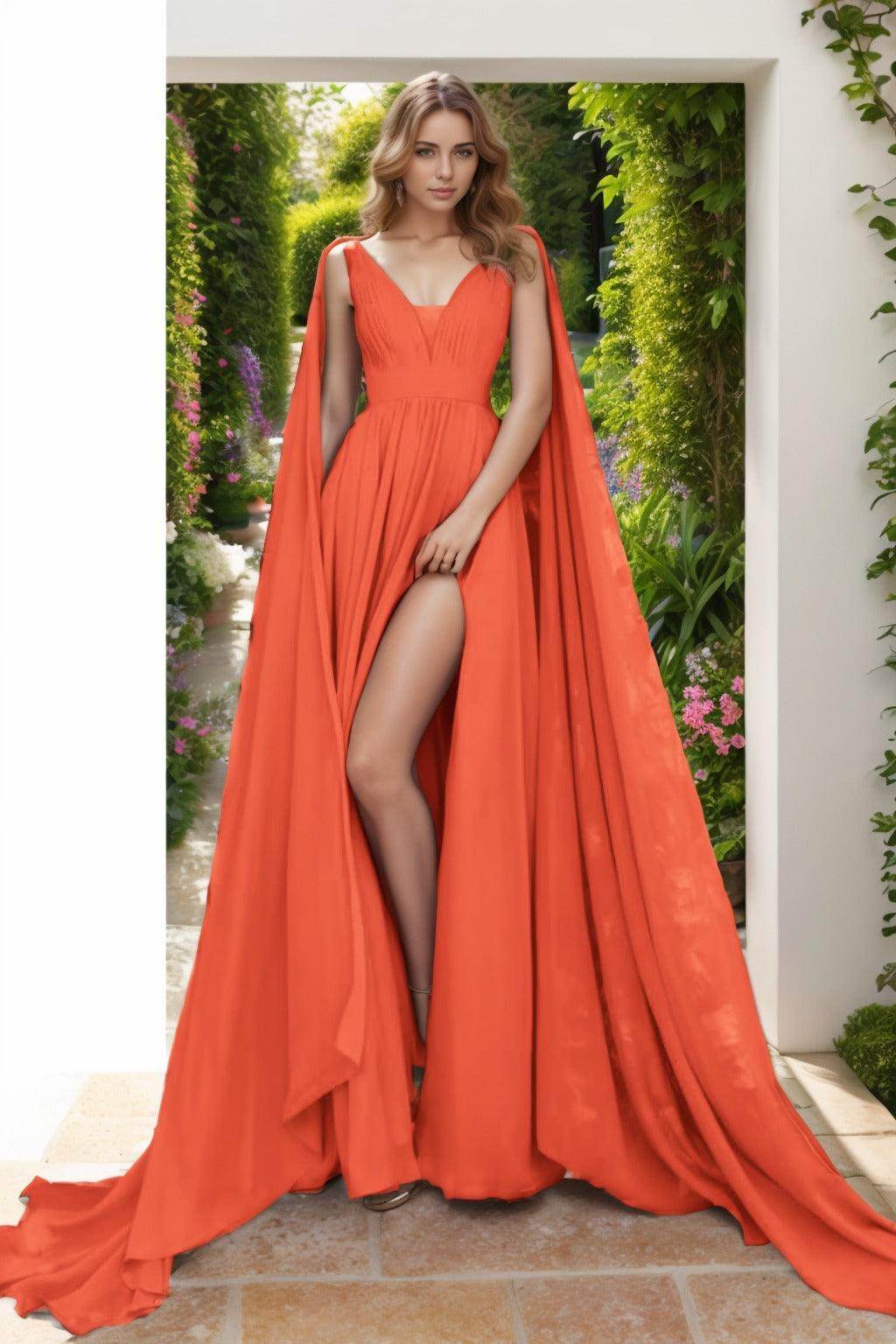 A-Line Floor Length Chiffon Prom Dress CS0454
