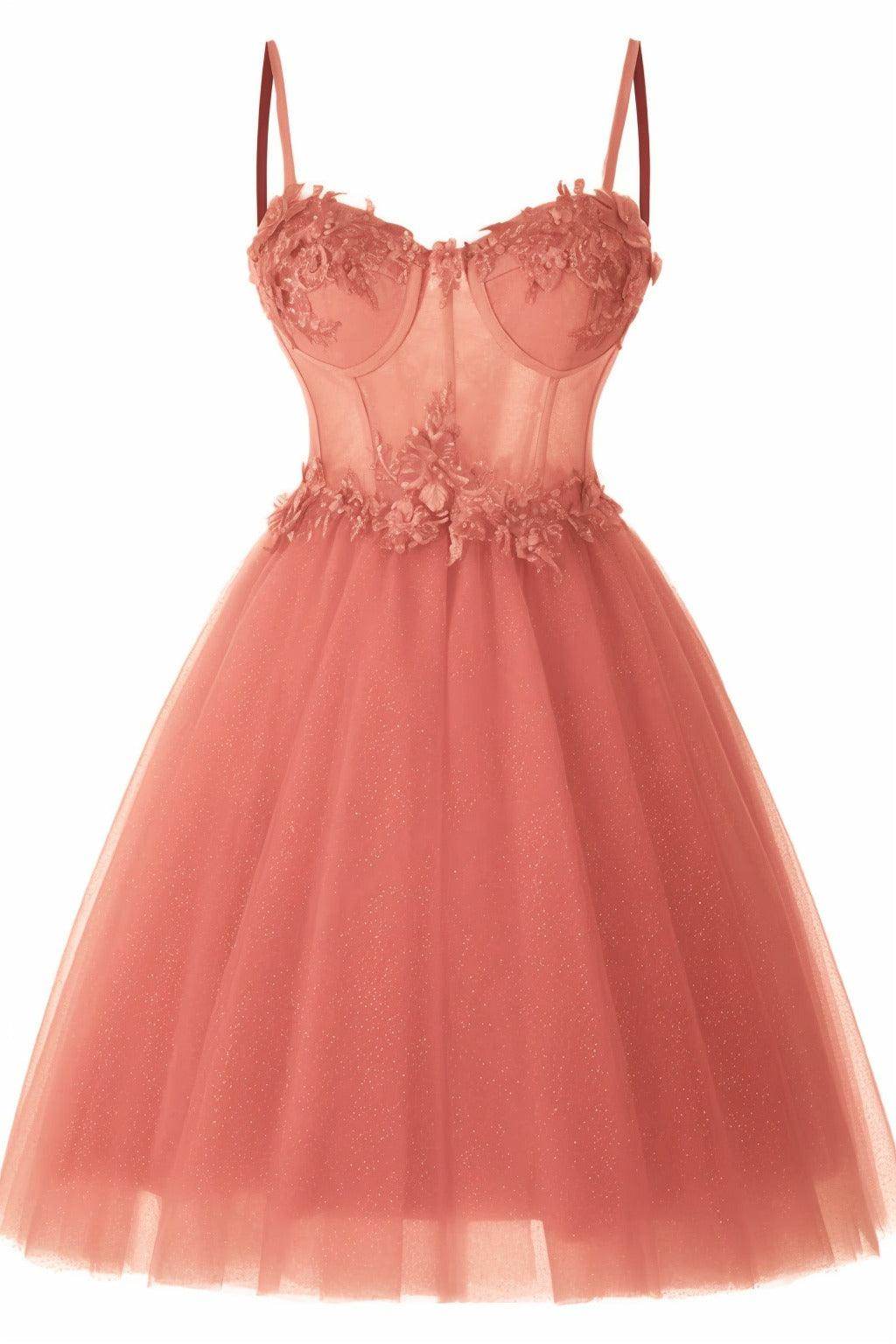 A-Line Short-Mini Tulle Prom Dress CS0400