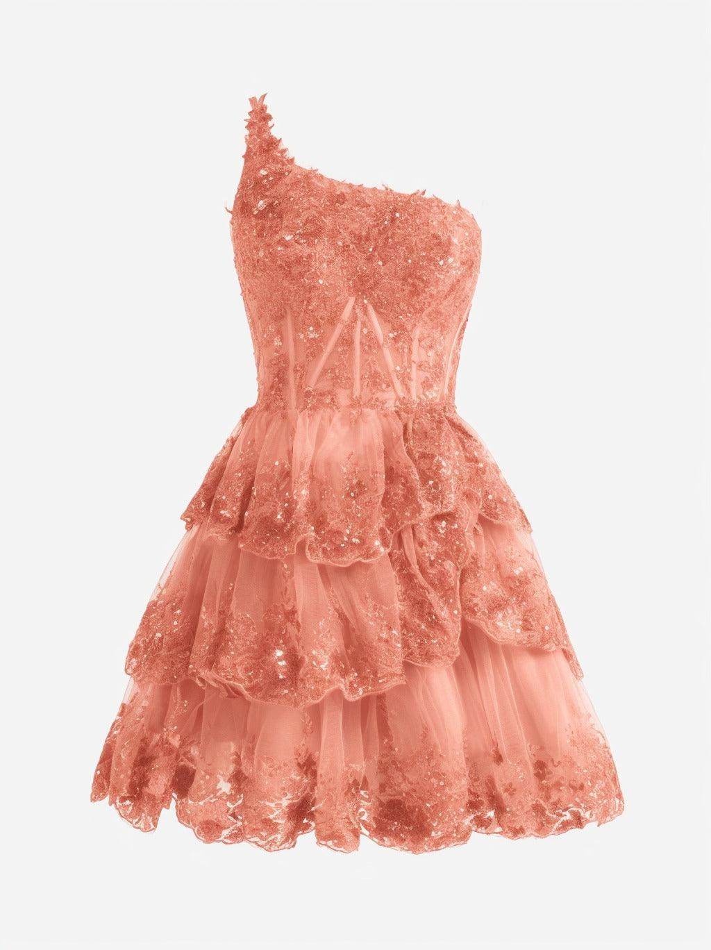 A-line Short Mini Tulle Prom Dress CS0420