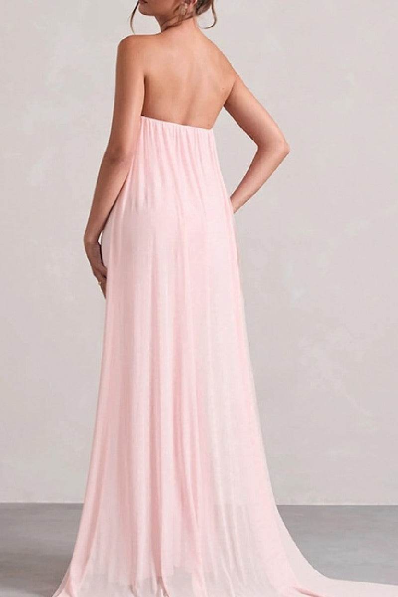 Sheath-Column Maxi Stretch Fabric Formal Evening Dresses 935582680093