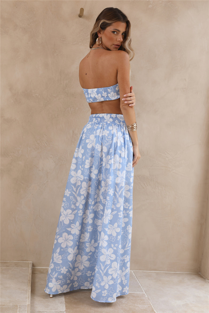 Finale Of Summer Crop Top Blue
