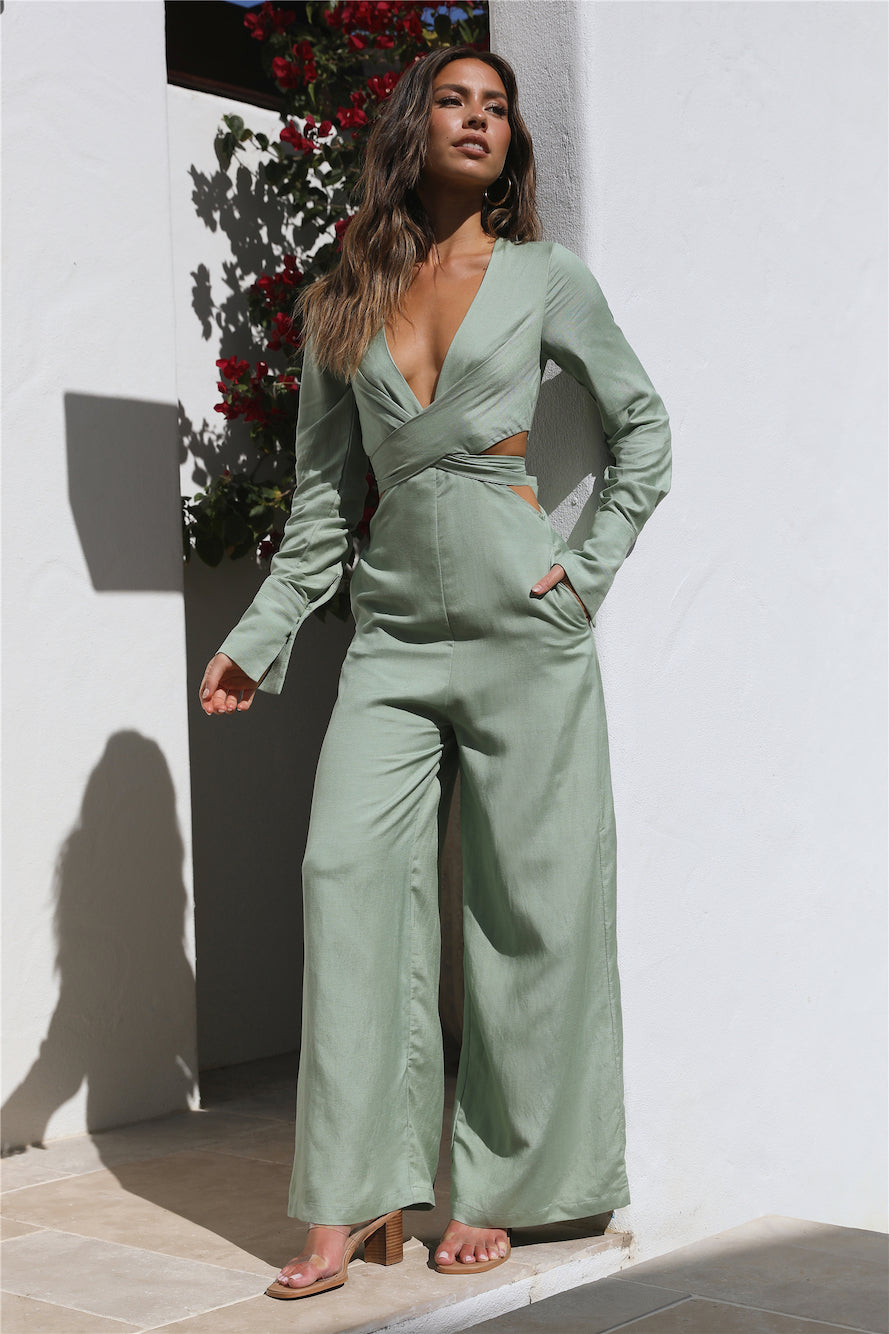 Happy Moments Jumpsuit Sage