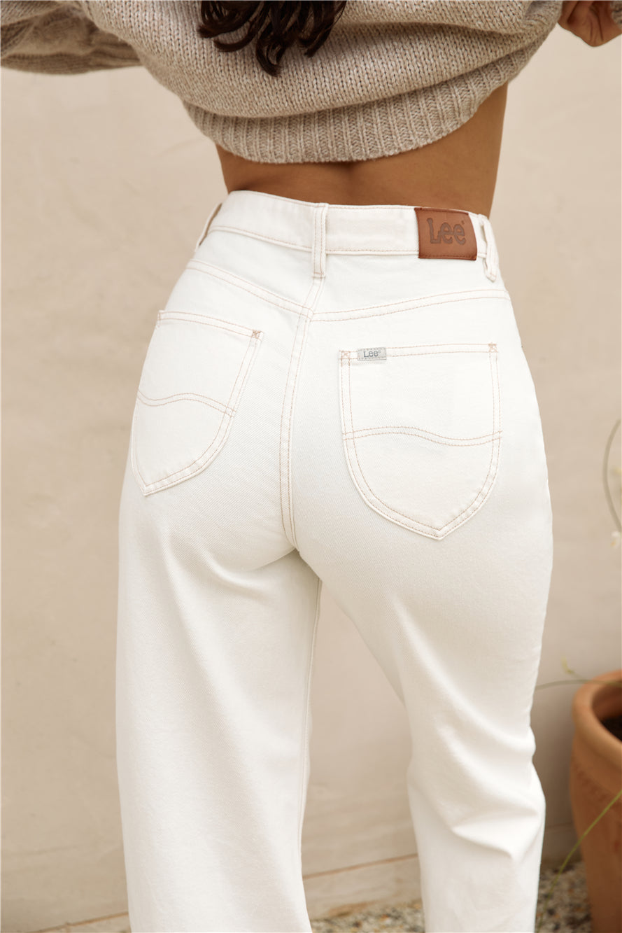 LEE High Baggy Jean Organic White