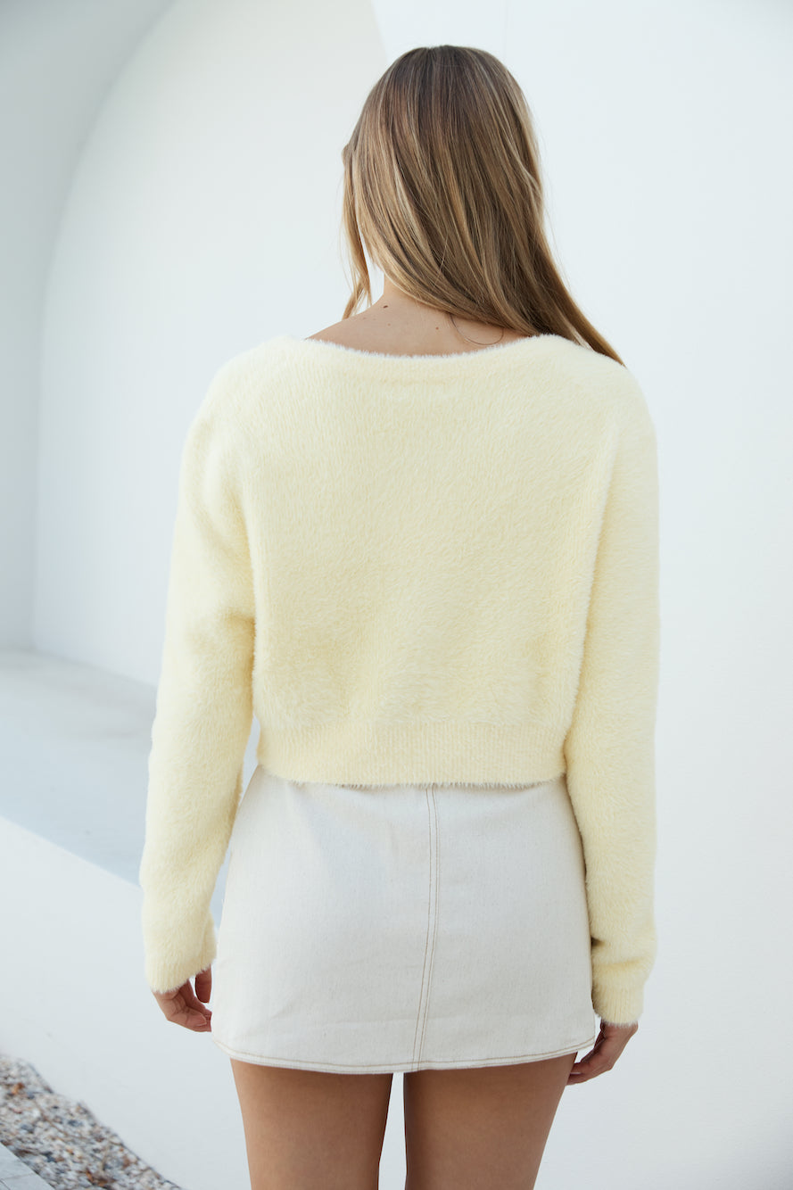 By The Fire Cardigan Yellow