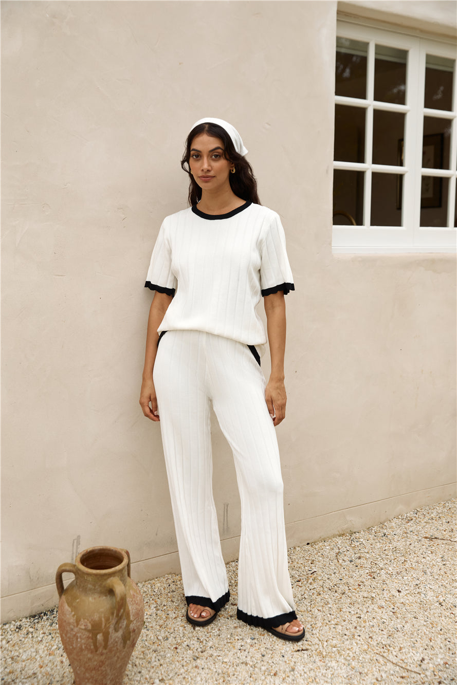 Colder Days Knit Top White