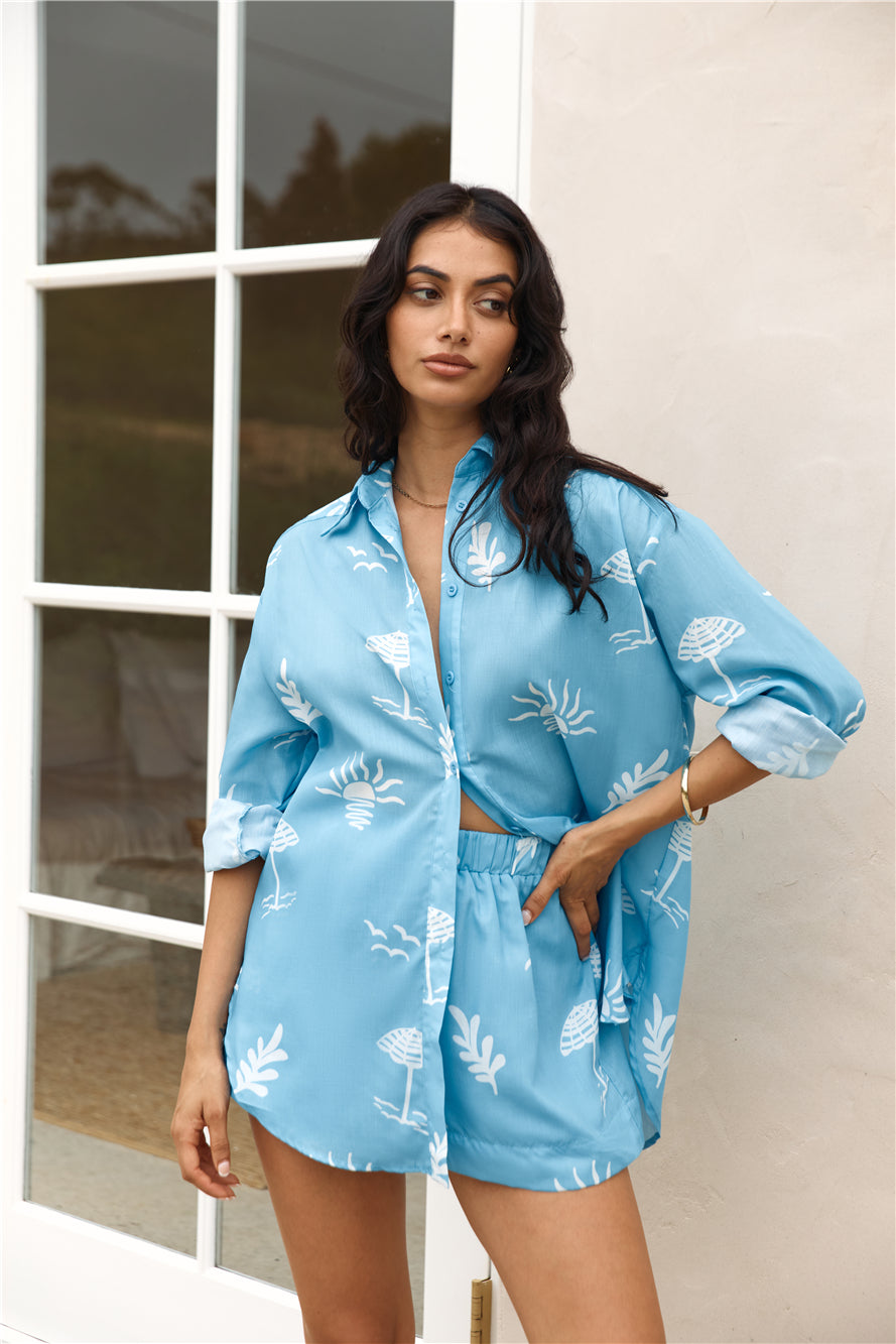 Surfers Paradise Shirt Blue