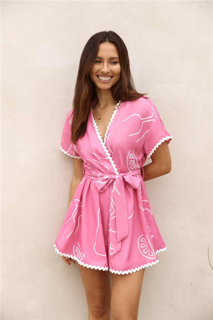 Destined To Be Romper Pink