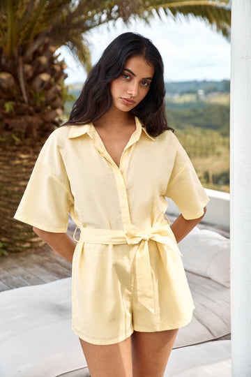 Sunshine Escape Romper Yellow