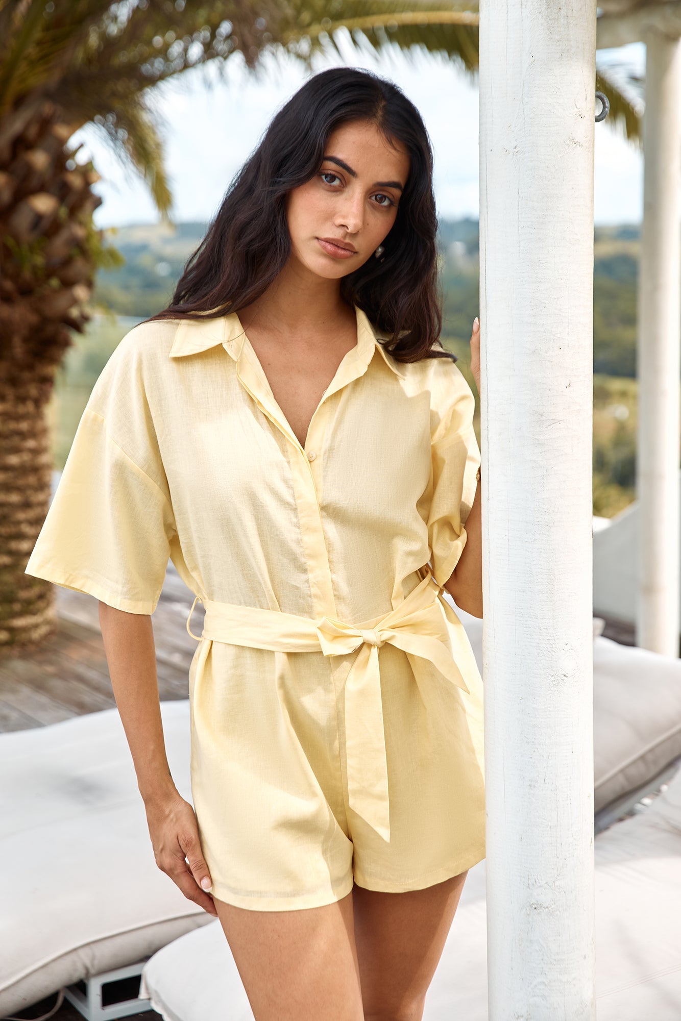 Sunshine Escape Romper Yellow