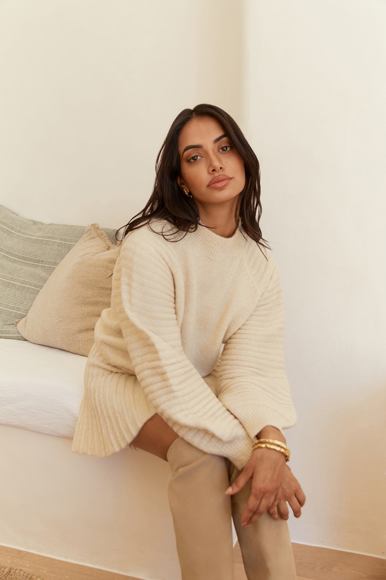 Season Of Dreams Knit Sweater Cream