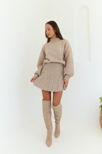 Seasonal Style Knit Sweater Camel