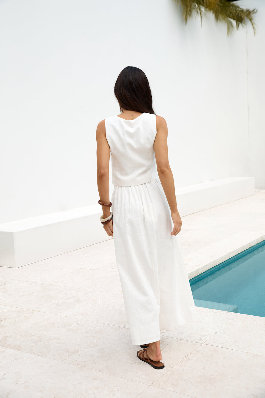 Yolanda Vest Top White