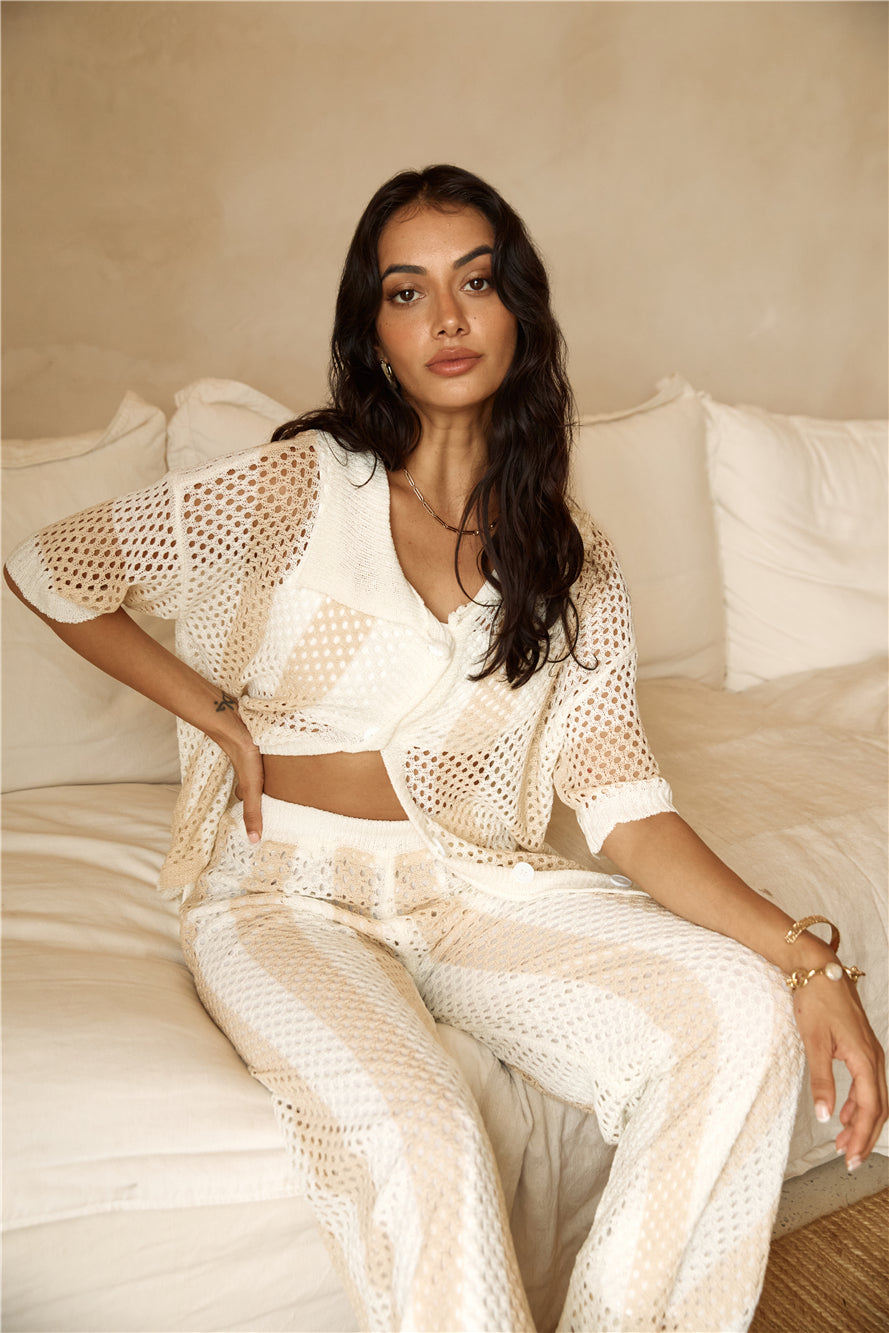 Cusp Of Wander Crochet Set Beige