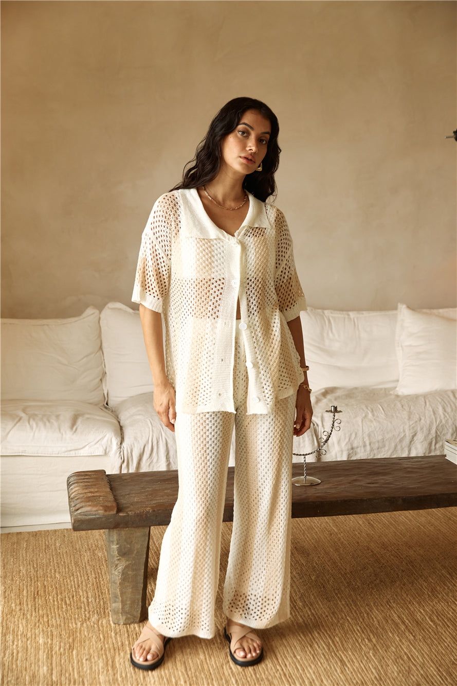 Cusp Of Wander Crochet Set Beige