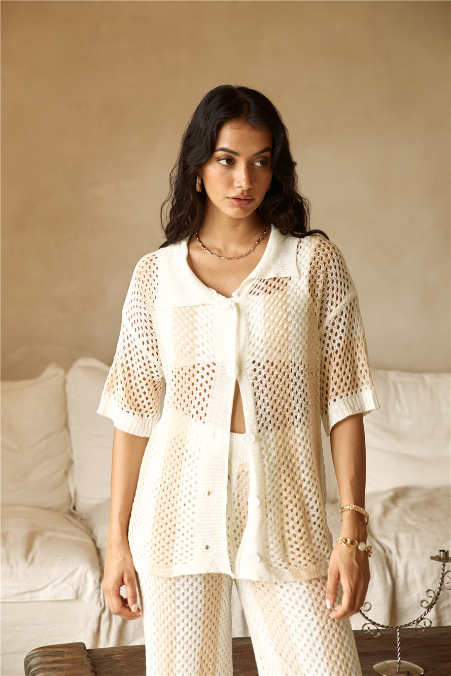 Cusp Of Wander Crochet Set Beige