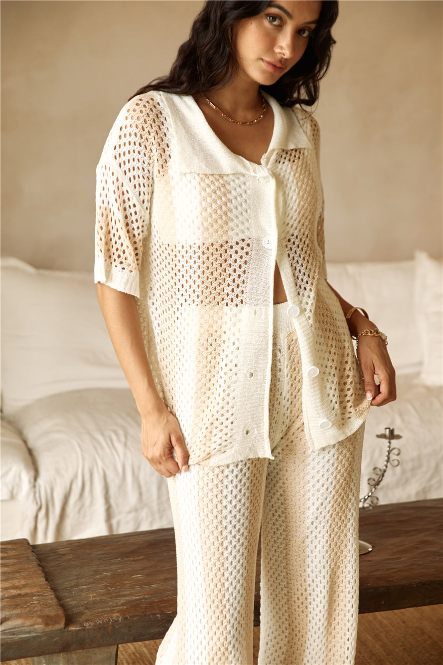 Cusp Of Wander Crochet Set Beige