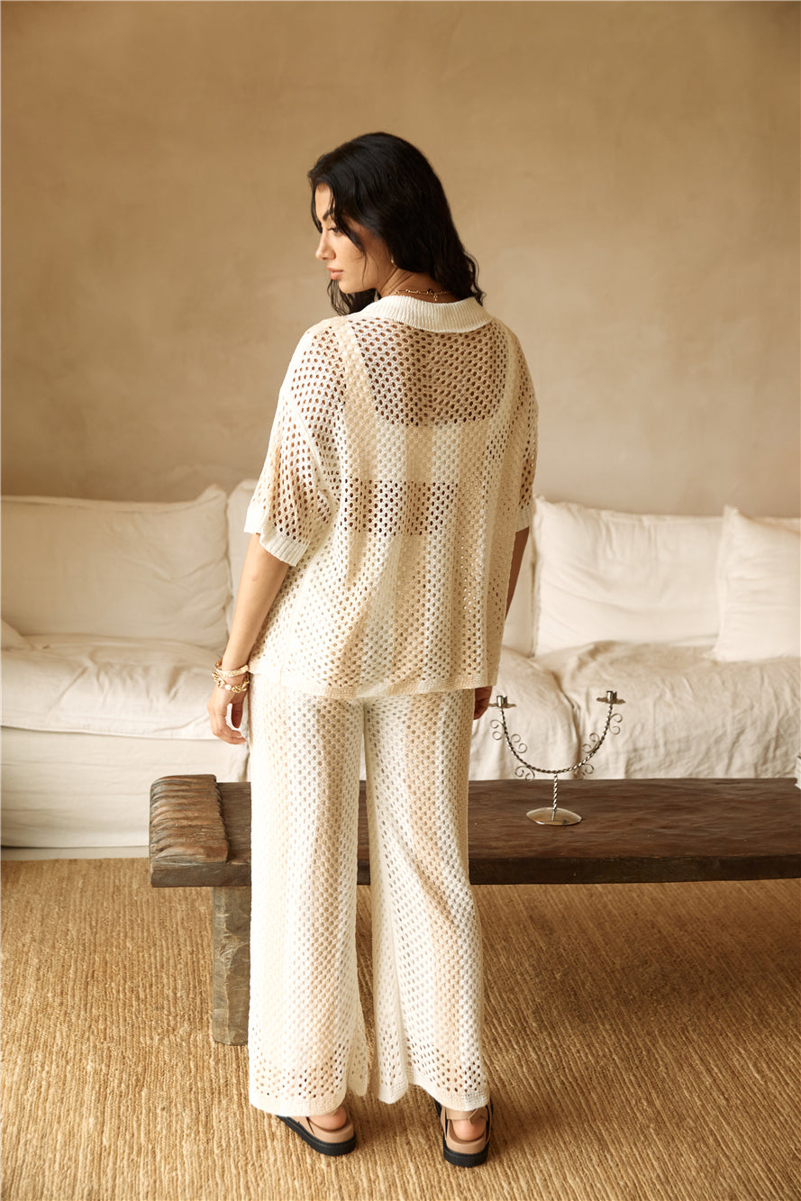 Cusp Of Wander Crochet Set Beige