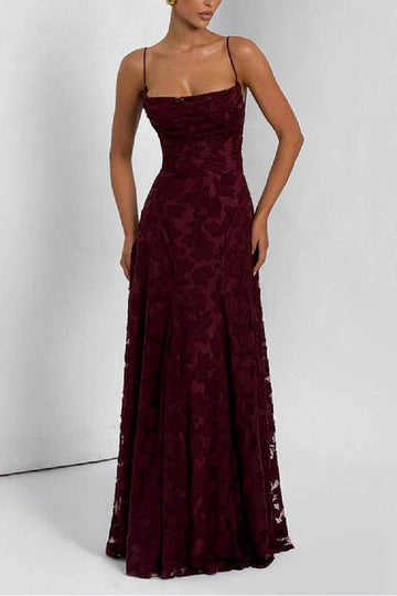A-Line Maxi Lace Formal Evening Dresses 976108418795