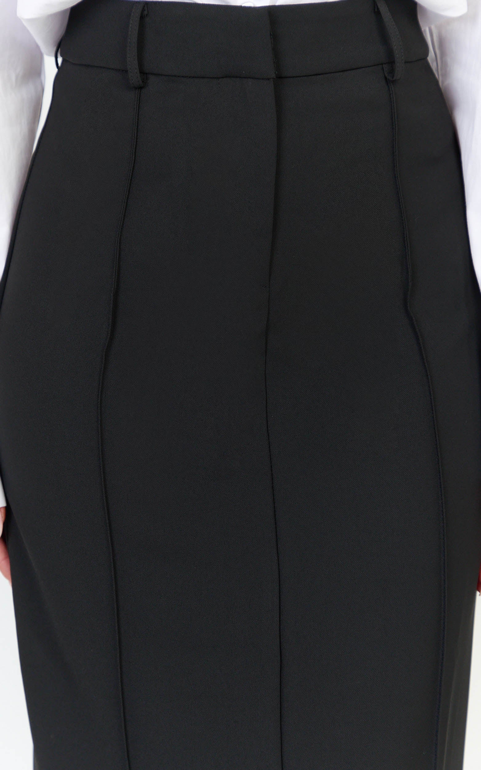 Stella Maxi Skirt - High Waisted Pencil Skirt in Black