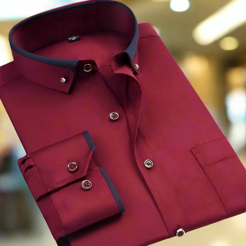 Albert™ | Classic Long-Sleeved Cotton Shirt