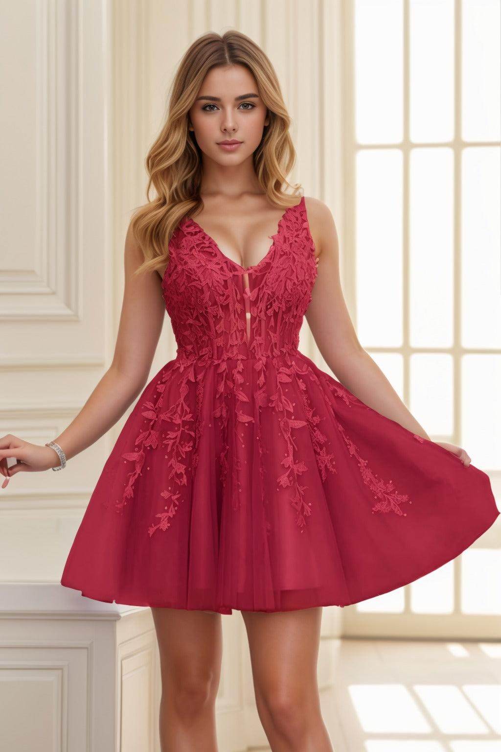 A-line Short-Mini Tulle Prom Dress CS0410