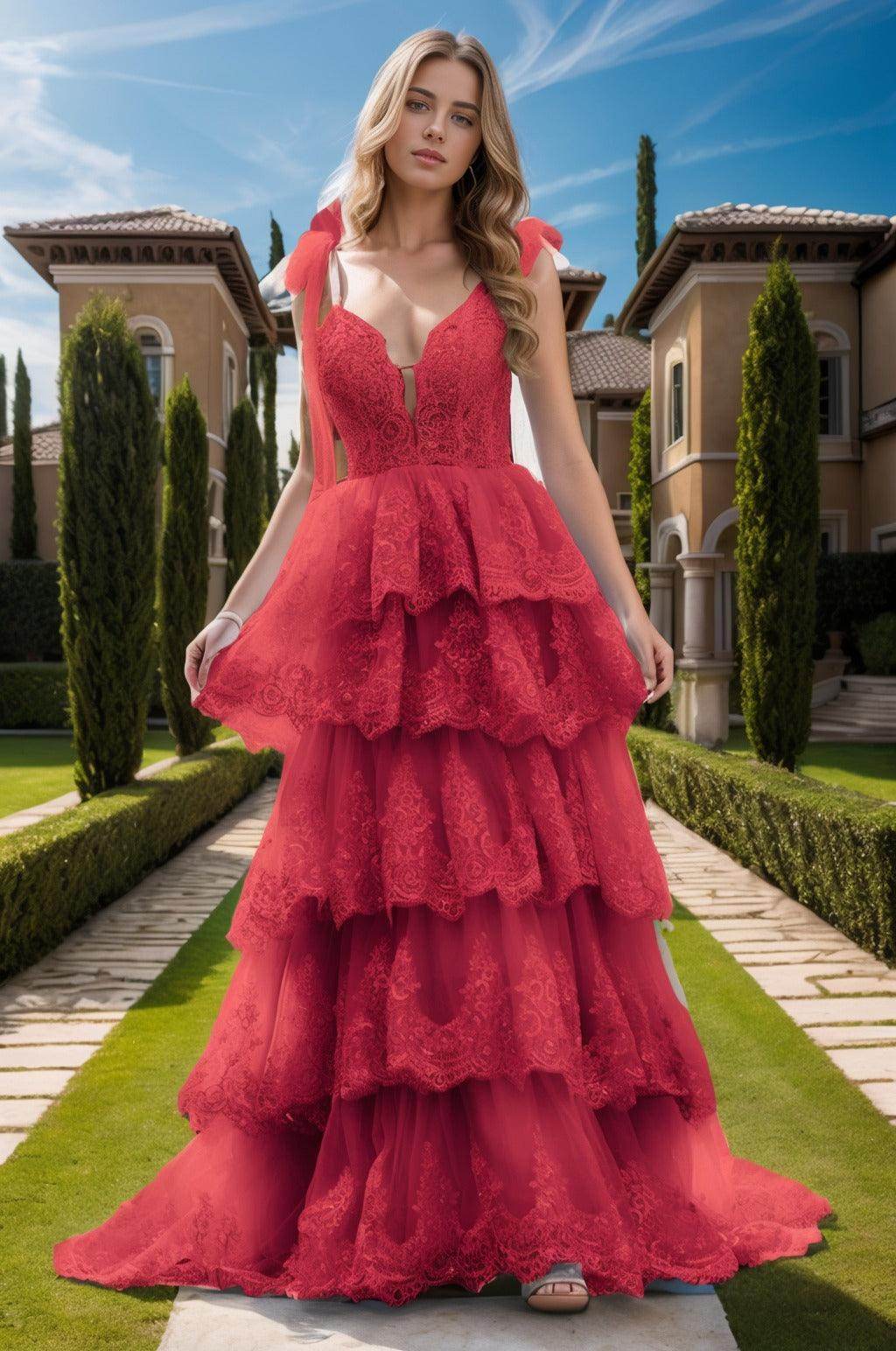 Ball Gown Sweep-Brush Train Tulle Prom Dress CS0461