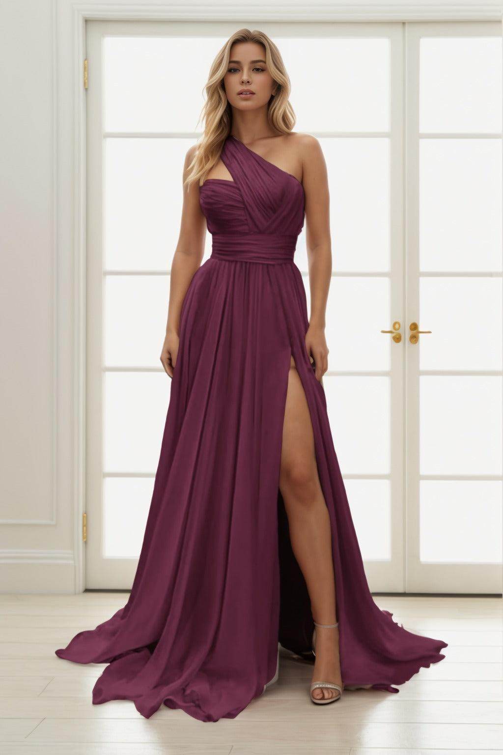 A-Line Maxi Chiffon Prom Dress CS0435