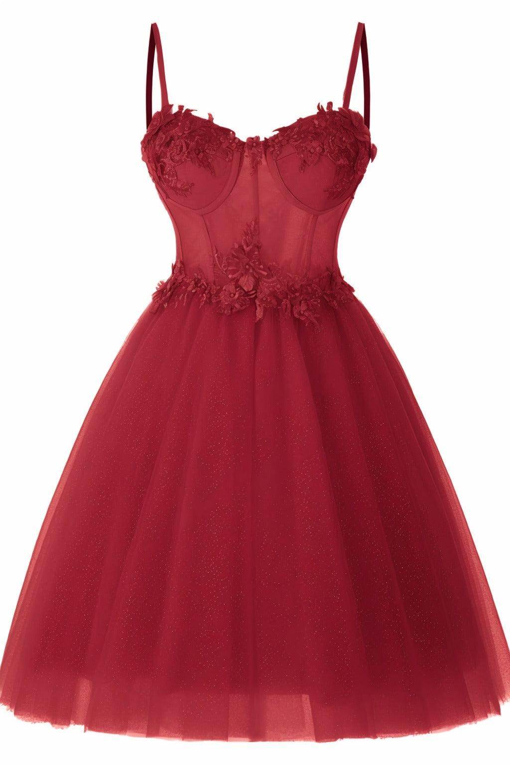 A-Line Short-Mini Tulle Prom Dress CS0400