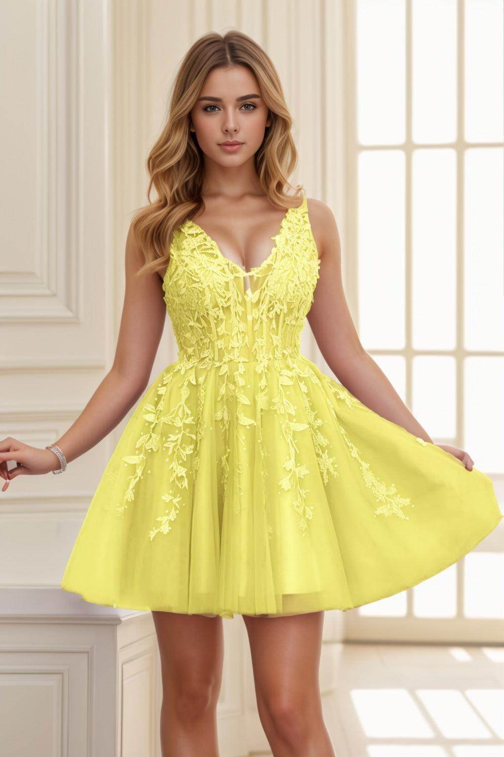 A-line Short-Mini Tulle Prom Dress CS0410