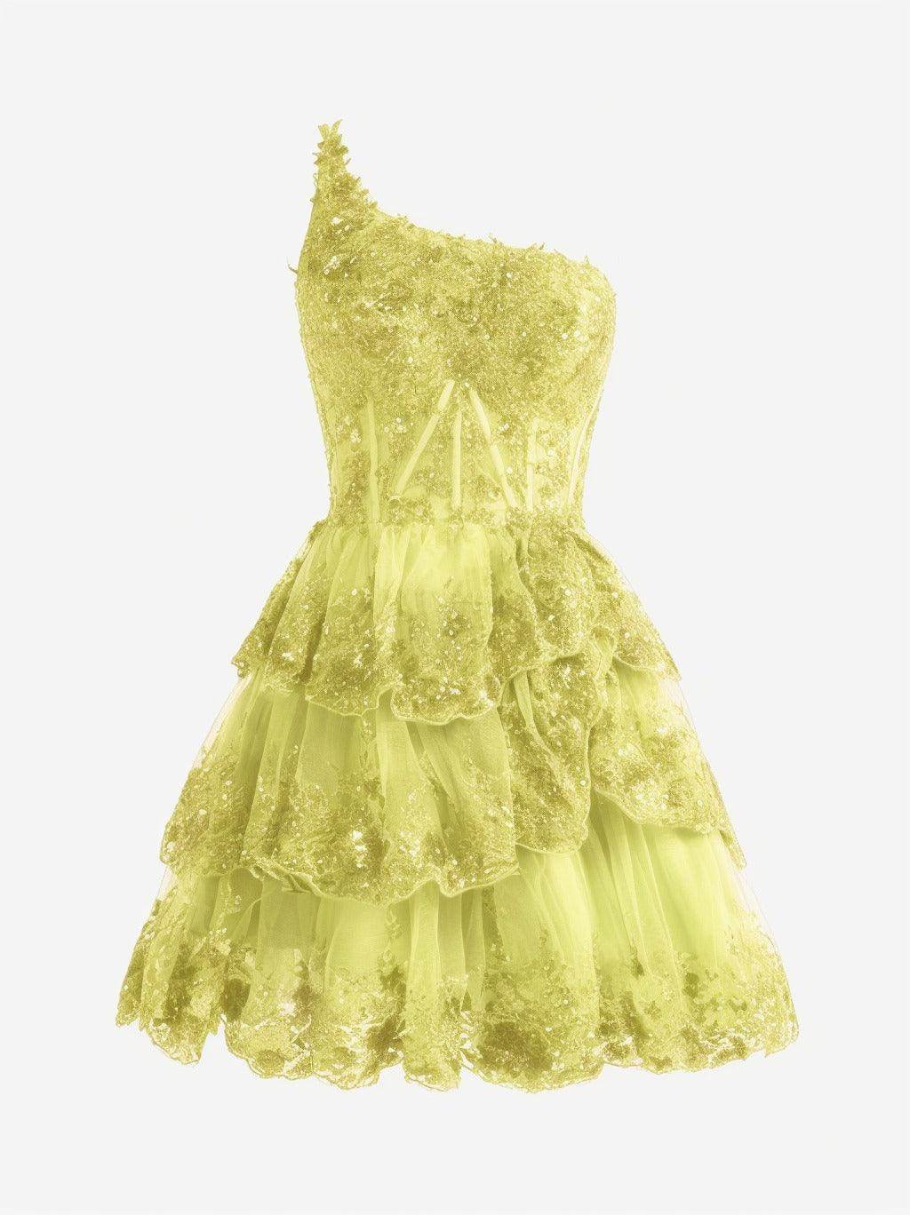 A-line Short Mini Tulle Prom Dress CS0420