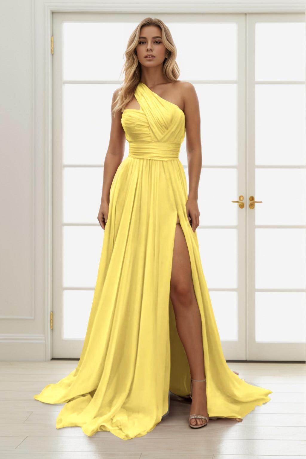 A-Line Maxi Chiffon Prom Dress CS0435