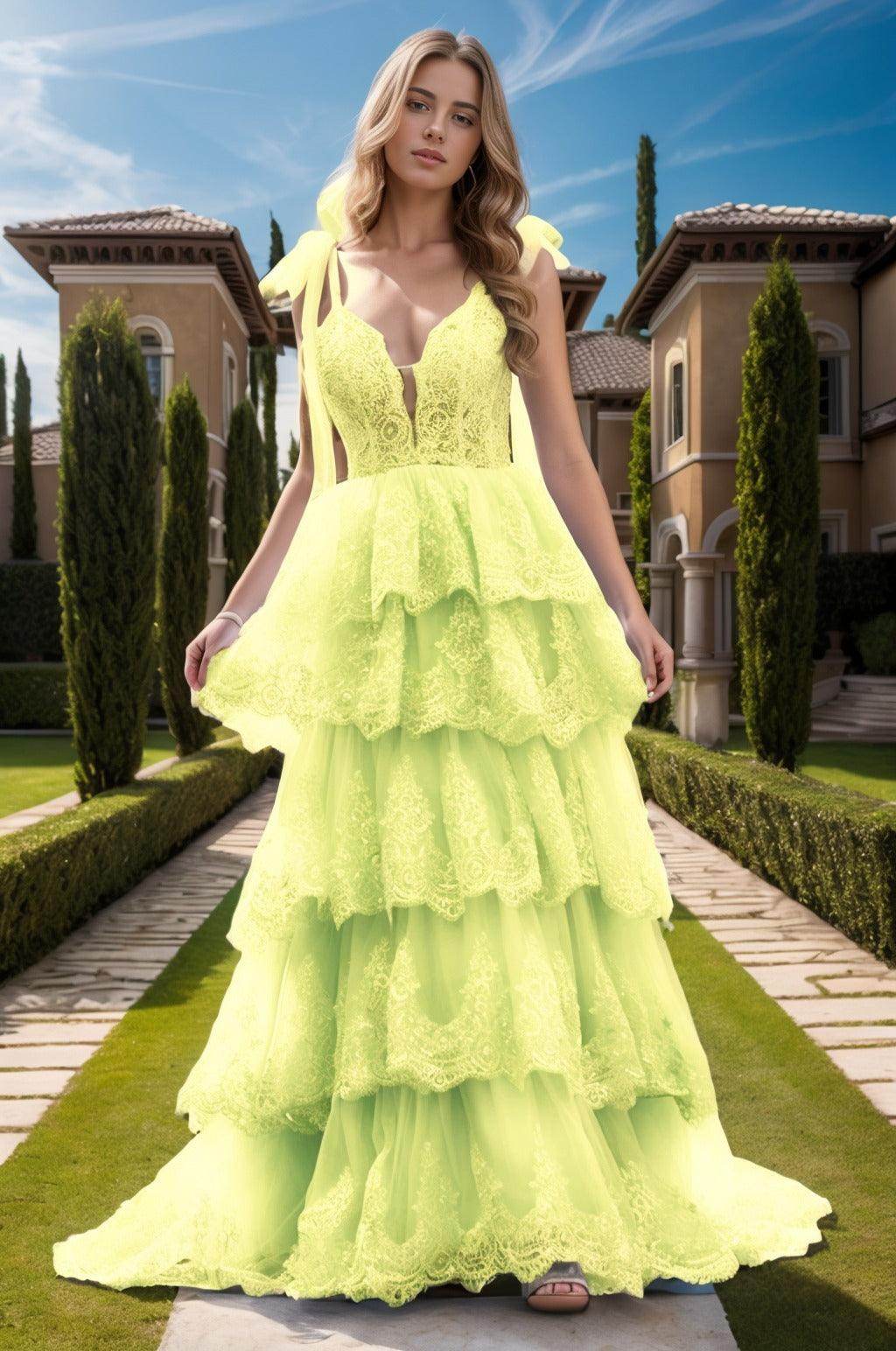 Ball Gown Sweep-Brush Train Tulle Prom Dress CS0461