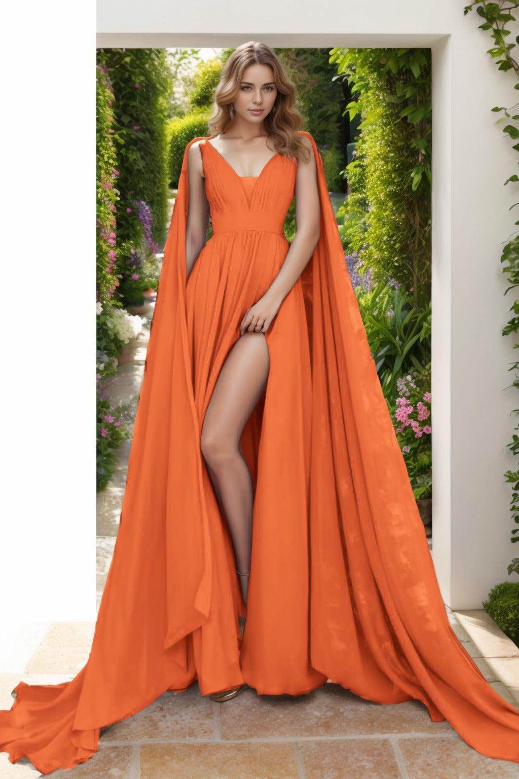 A-Line Floor Length Chiffon Prom Dress CS0454
