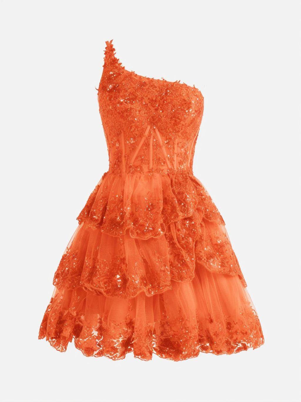 A-line Short Mini Tulle Prom Dress CS0420