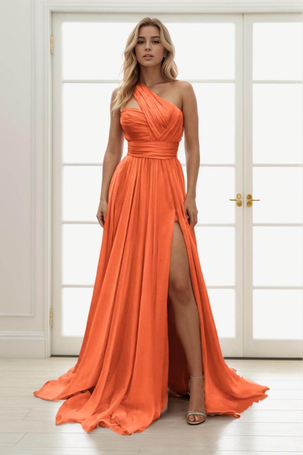 A-Line Maxi Chiffon Prom Dress CS0435