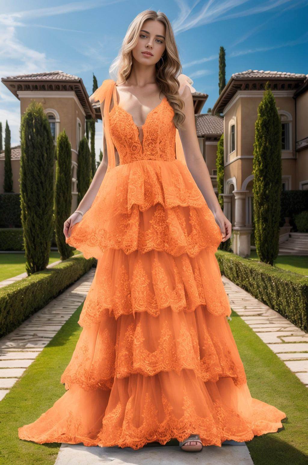 Ball Gown Sweep-Brush Train Tulle Prom Dress CS0461