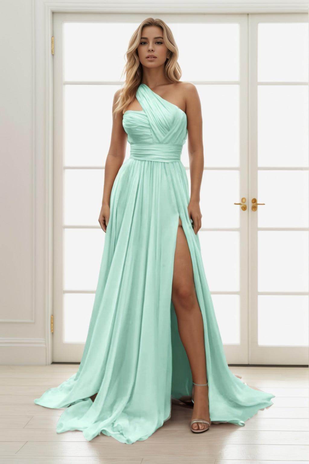 A-Line Maxi Chiffon Prom Dress CS0435