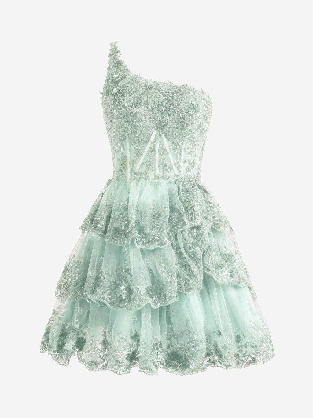 A-line Short Mini Tulle Prom Dress CS0420