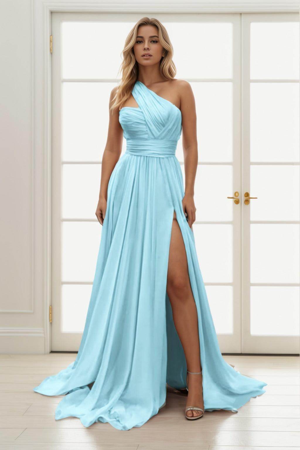 A-Line Maxi Chiffon Prom Dress CS0435