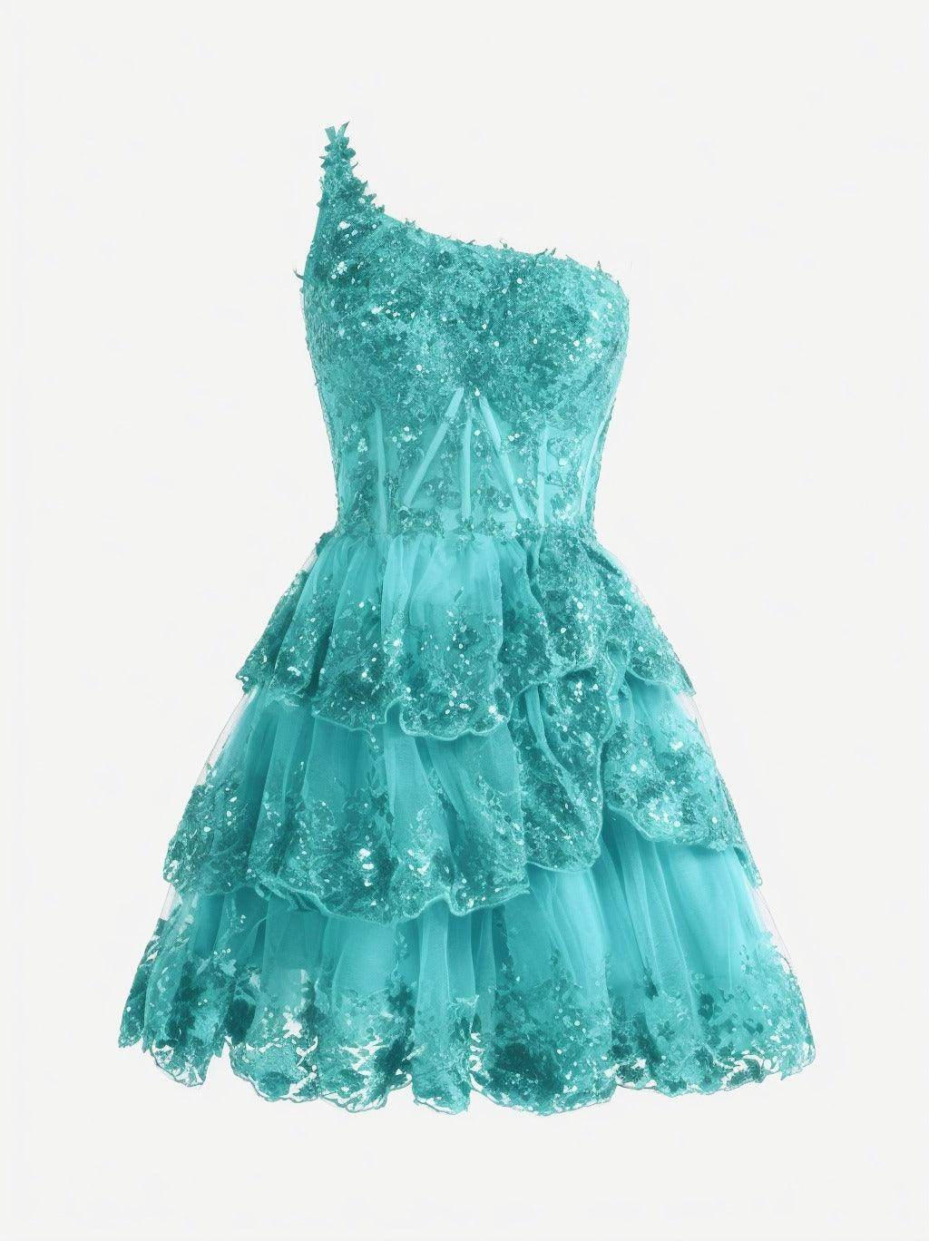 A-line Short Mini Tulle Prom Dress CS0420
