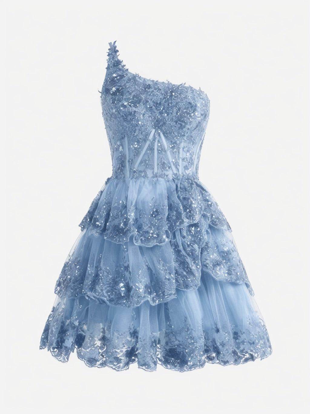 A-line Short Mini Tulle Prom Dress CS0420