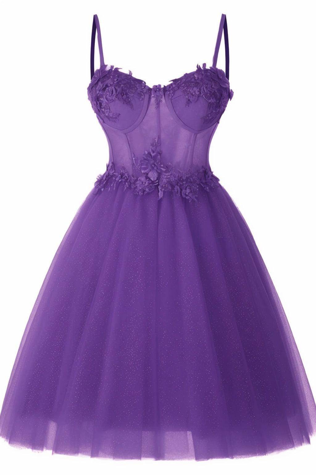 A-Line Short-Mini Tulle Prom Dress CS0400