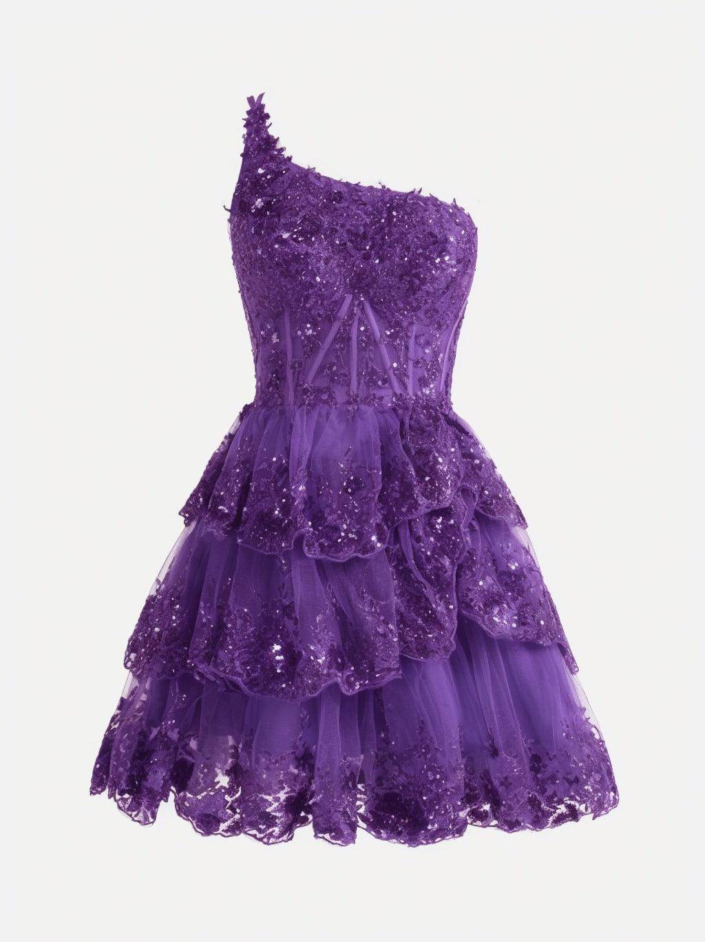 A-line Short Mini Tulle Prom Dress CS0420
