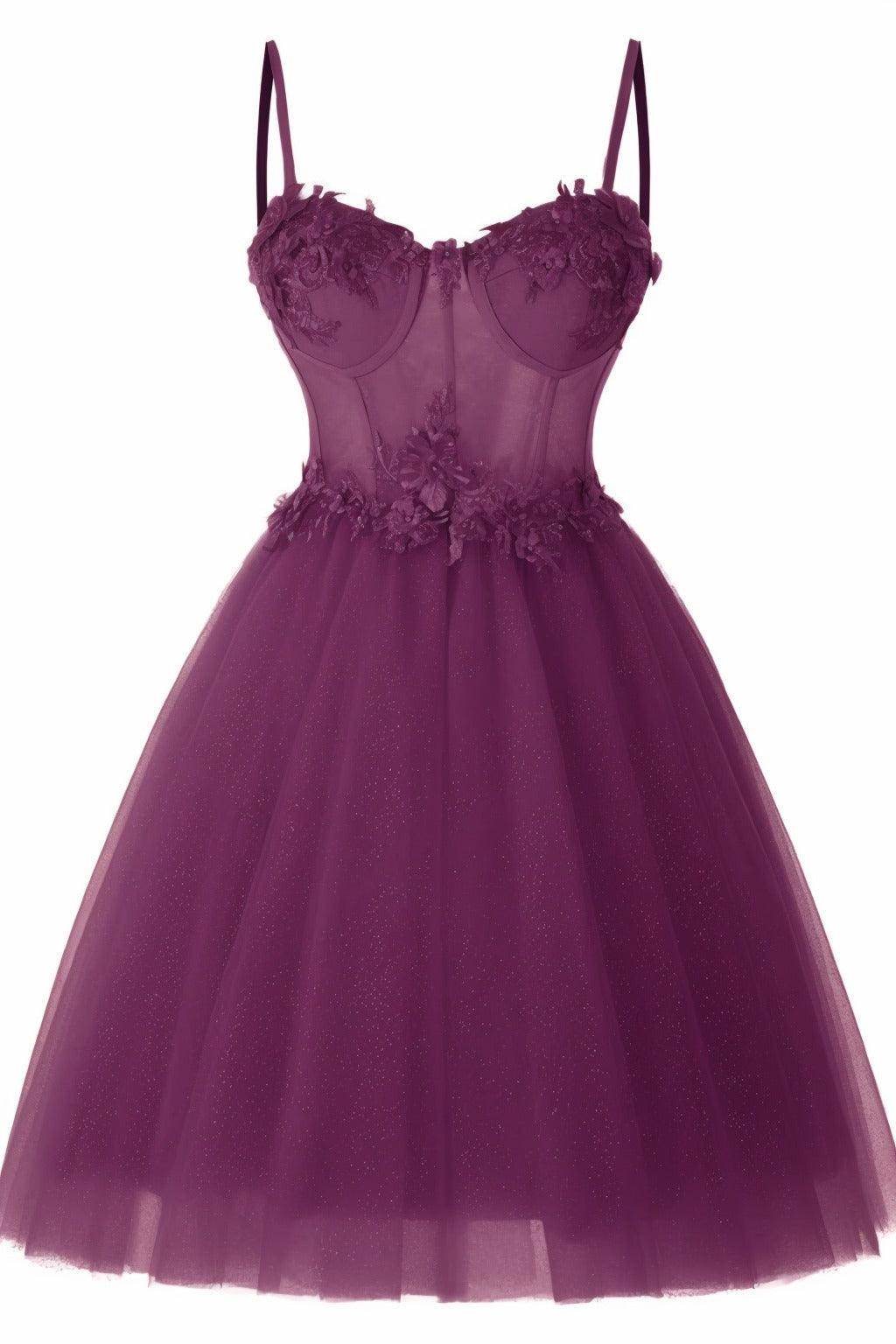 A-Line Short-Mini Tulle Prom Dress CS0400