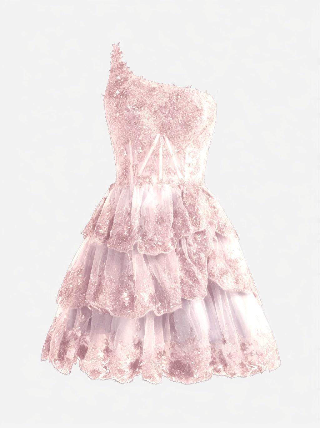 A-line Short Mini Tulle Prom Dress CS0420